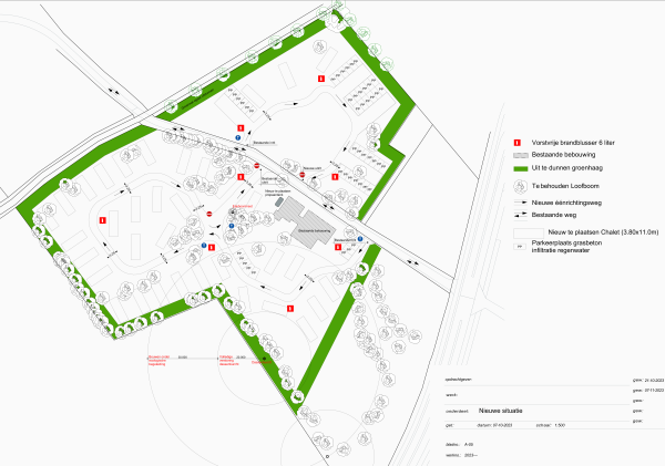Kaart nieuwe situatie 't Hertenhof